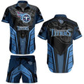 Tennessee Titans Geometric Power Hawaiian - Adult & Kids T-Shirts, Sweatshirts & Hoodies apparel design preview 1