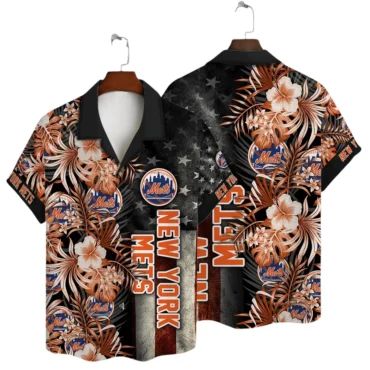 New York Mets Palm Paradise Hawaiian - Adult & Kids T-Shirts, Sweatshirts & Hoodies apparel design preview 1