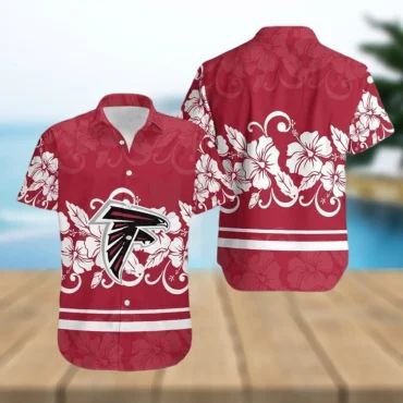 Atlanta Falcons Hibiscus Classic Hawaiian - Adult & Kids T-Shirts, Sweatshirts & Hoodies apparel design preview 1