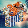 New York Mets Monstera Leaves American Flag Hawaiian - Adult & Kids T-Shirts, Sweatshirts & Hoodies apparel design preview 1