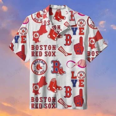 Boston Red Sox Fan Favorites Collage Hawaiian - Adult & Kids T-Shirts, Sweatshirts & Hoodies apparel design preview 1