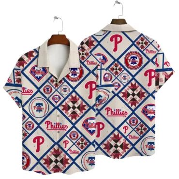 Philadelphia Phillies Quilt Patch Hawaiian - Adult & Kids T-Shirts, Sweatshirts & Hoodies apparel design preview 1