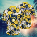 Milwaukee Brewers Summer Garden Hawaiian - Adult & Kids T-Shirts, Sweatshirts & Hoodies apparel design preview 1