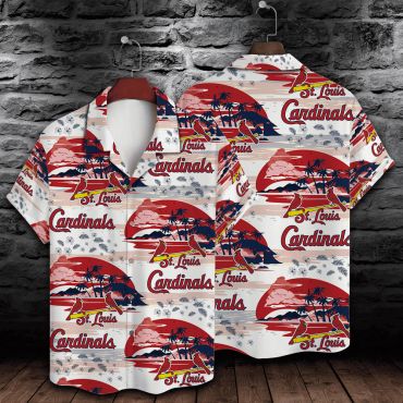 St. Louis Cardinals Sunset Beach Hawaiian - Adult & Kids T-Shirts, Sweatshirts & Hoodies apparel design preview 1