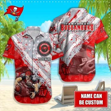 Personalized Tampa Bay Buccaneers Mascot Hawaiian - Adult & Kids T-Shirts, Sweatshirts & Hoodies apparel design preview 1