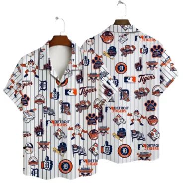 Detroit Tigers Game Day Icons Hawaiian - Adult & Kids T-Shirts, Sweatshirts & Hoodies apparel design preview 1