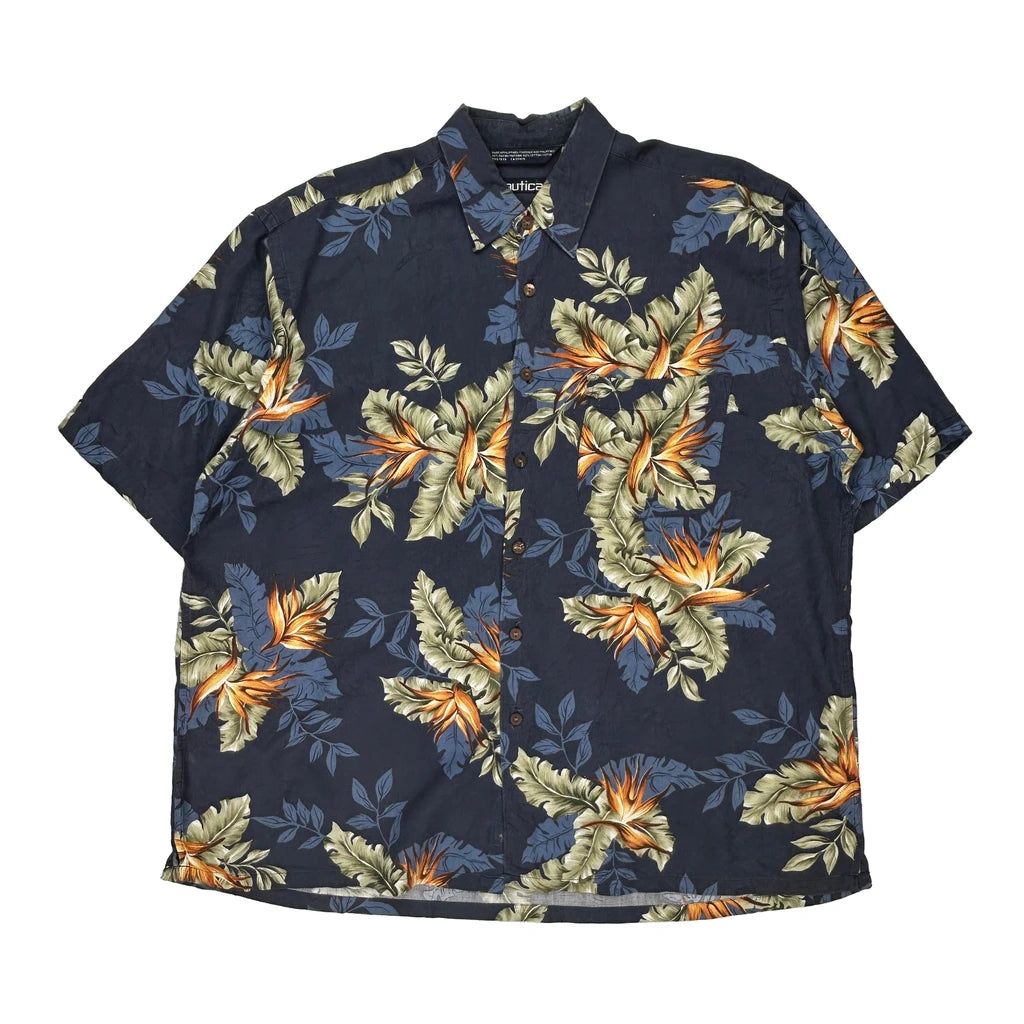Nautica Floral Hawaiian XL Blue Viscose Blend - Adult & Kids T-Shirts, Sweatshirts & Hoodies apparel design preview 1