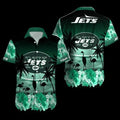Personalized New York Jets Flamingo Paradise Hawaiian - Adult & Kids T-Shirts, Sweatshirts & Hoodies apparel design preview 1