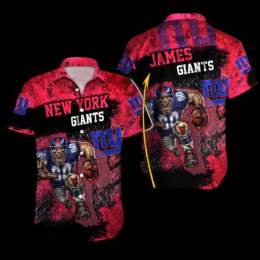 Personalized New York Giants Firestorm Hawaiian - Adult & Kids T-Shirts, Sweatshirts & Hoodies apparel design preview 1