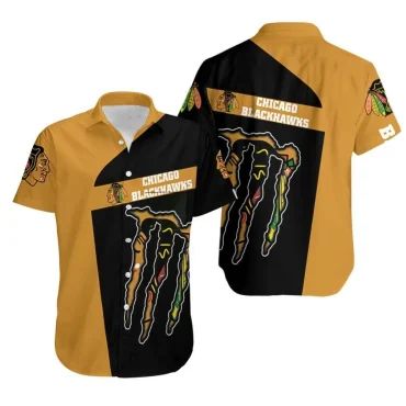 Chicago Blackhawks Golden Edge Hawaiian - Adult & Kids T-Shirts, Sweatshirts & Hoodies apparel design preview 1