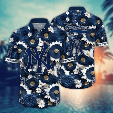 New York Yankees Floral Luxe Hawaiian - Adult & Kids T-Shirts, Sweatshirts & Hoodies apparel design preview 1