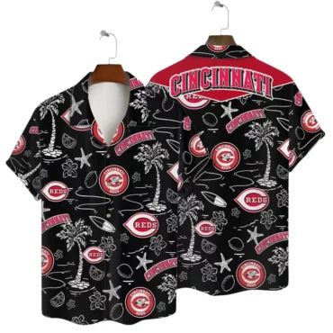 Cincinnati Reds Island Icons Hawaiian - Adult & Kids T-Shirts, Sweatshirts & Hoodies apparel design preview 1