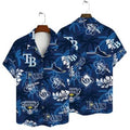 Tampa Bay Rays Blue Tropical Hawaiian - Adult & Kids T-Shirts, Sweatshirts & Hoodies apparel design preview 1