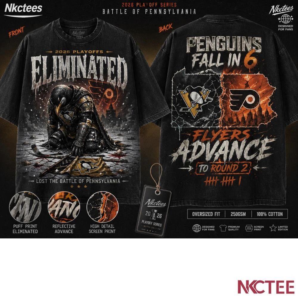 Penguins Eliminated 2026 Battle of Pennsylvania - Adult & Kids T-Shirts, Sweatshirts & Hoodies apparel design preview 1