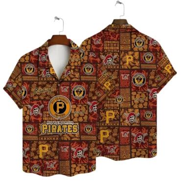 Pittsburgh Pirates Retro Patchwork Hawaiian - Adult & Kids T-Shirts, Sweatshirts & Hoodies apparel design preview 1
