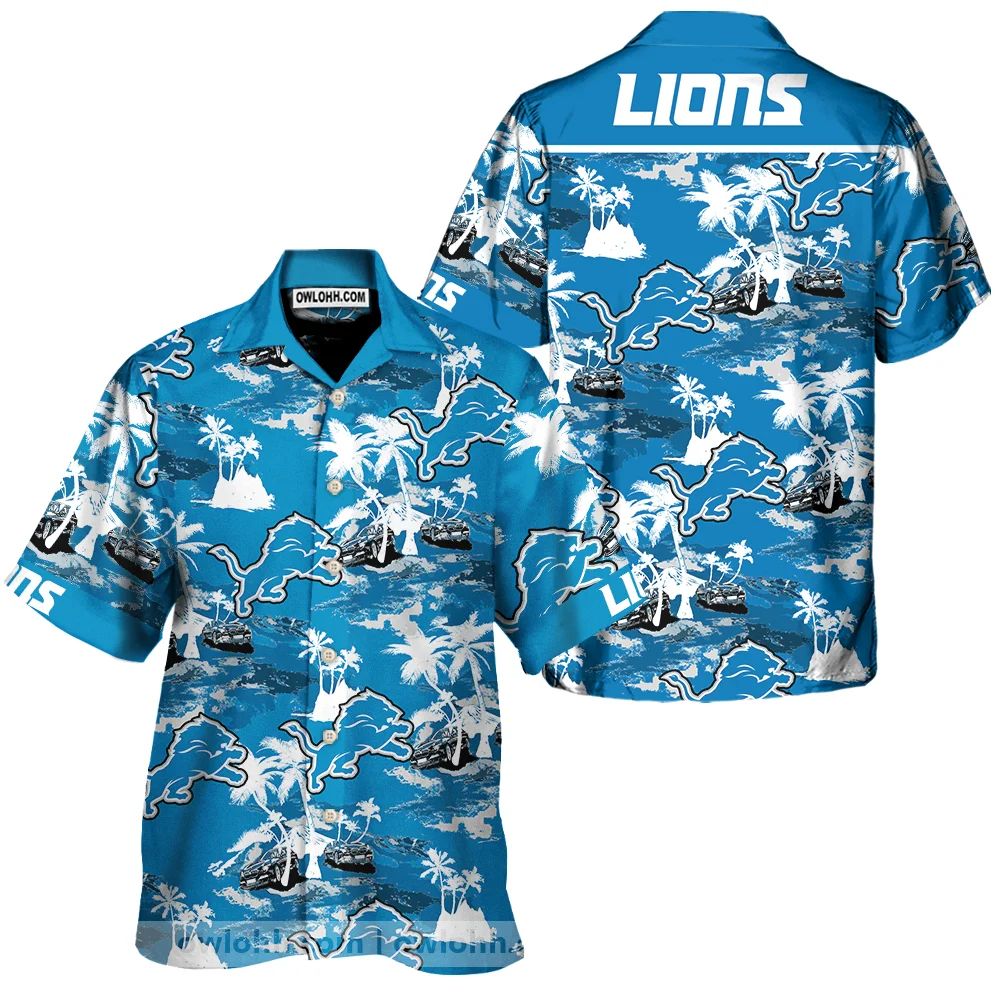 Detroit Lions Hawaiian Island Voyage Design 763947 - Adult & Kids T-Shirts, Sweatshirts & Hoodies apparel design preview 1