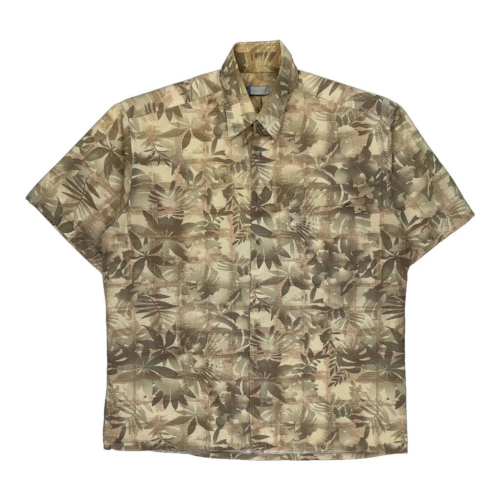 Half Moonbay Floral Hawaiian Large Beige Cotton - Adult & Kids T-Shirts, Sweatshirts & Hoodies apparel design preview 1