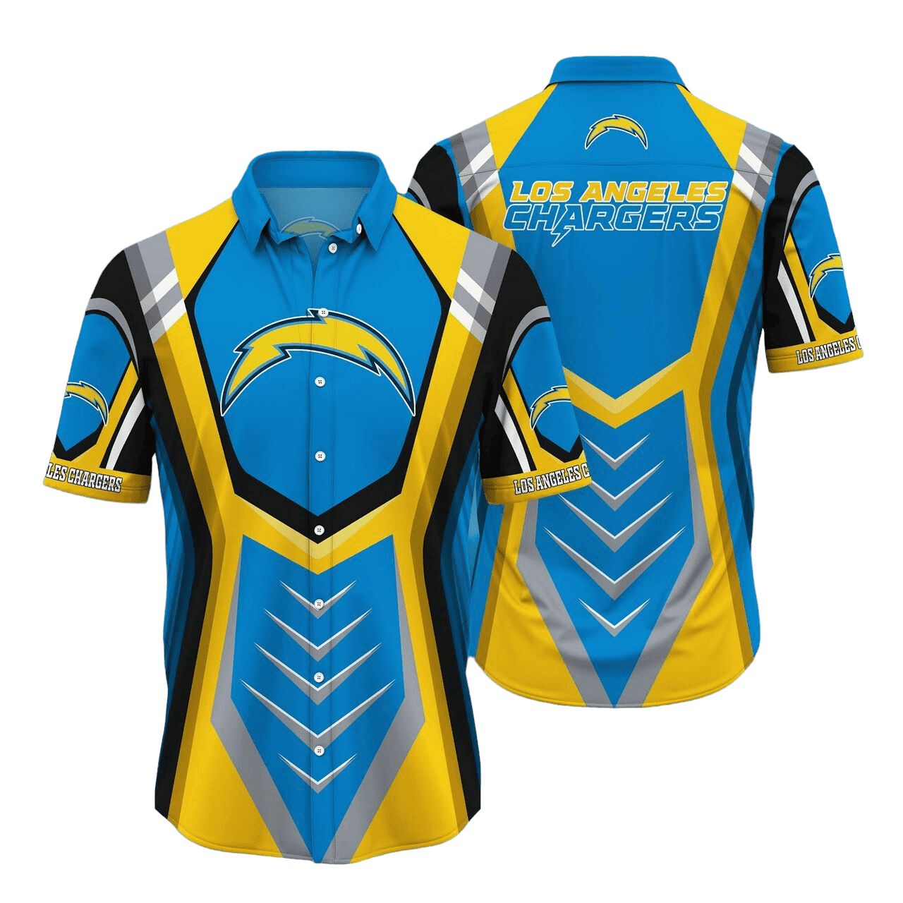 Los Angeles Chargers Hawaiian Bold Energy Design - Adult & Kids T-Shirts, Sweatshirts & Hoodies apparel design preview 1