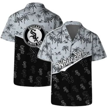 Chicago White Sox Team Logo Palm Leaf Pattern - Adult & Kids T-Shirts, Sweatshirts & Hoodies apparel design preview 1