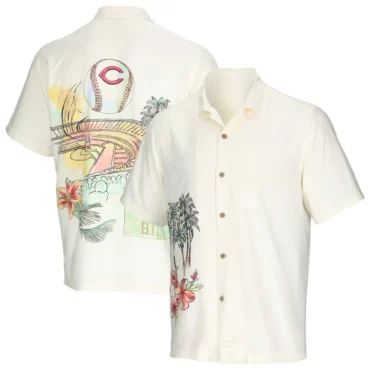 Cincinnati Reds Vintage Beach Hawaiian - Adult & Kids T-Shirts, Sweatshirts & Hoodies apparel design preview 1