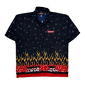 Y2K Unbranded Flame Graphic Hawaiian XL Black Cotton - Adult & Kids T-Shirts, Sweatshirts & Hoodies apparel design preview 1