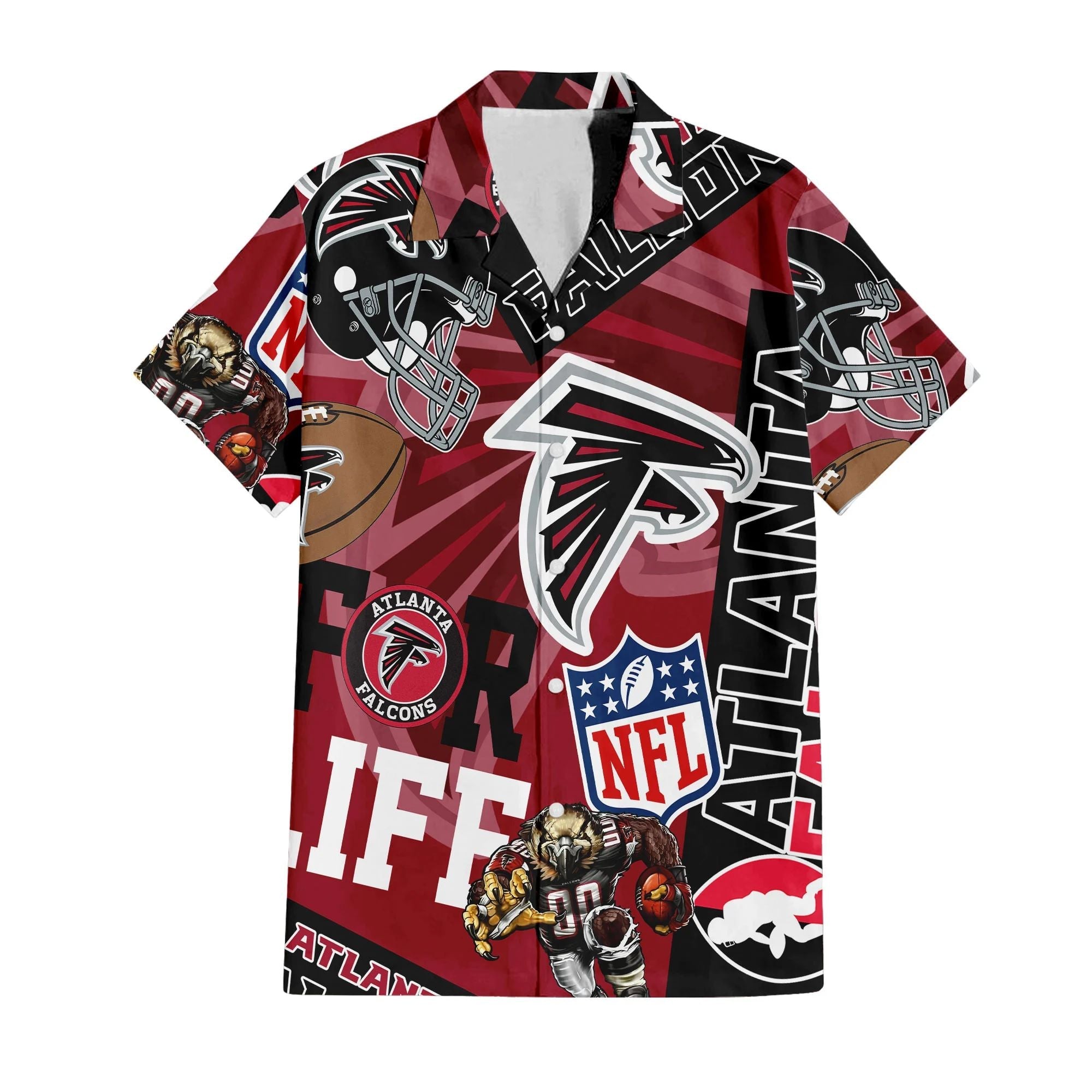 Atlanta Falcons Hawaiian For Life 857114 - Adult & Kids T-Shirts, Sweatshirts & Hoodies apparel design preview 1