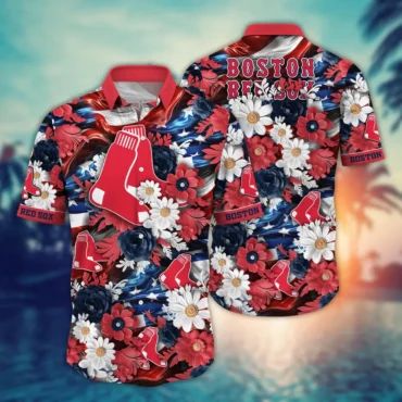 Boston Red Sox Tropical Floral Celebration Hawaiian - Adult & Kids T-Shirts, Sweatshirts & Hoodies apparel design preview 1