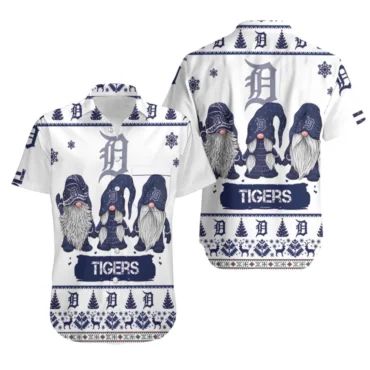 Detroit Tigers Festive Gnome Hawaiian - Adult & Kids T-Shirts, Sweatshirts & Hoodies apparel design preview 1