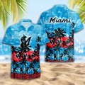 Miami Marlins Palm Paradise Hawaiian - Adult & Kids T-Shirts, Sweatshirts & Hoodies apparel design preview 1