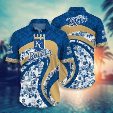 Kansas City Royals Palm Wave Hawaiian - Adult & Kids T-Shirts, Sweatshirts & Hoodies apparel design preview 1