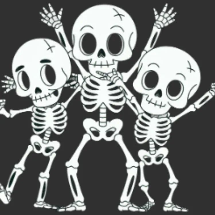 Dancing Skeleton Trio - Adult & Kids T-Shirts, Sweatshirts & Hoodies apparel design preview 1