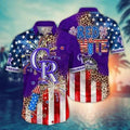 Colorado Rockies Star-Spangled Fireworks Hawaiian - Adult & Kids T-Shirts, Sweatshirts & Hoodies apparel design preview 1