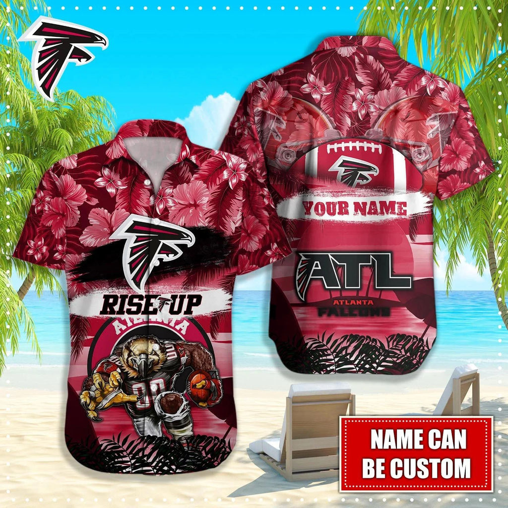 Atlanta Falcons Tropical Hawaiian Rise Up 105692 - Adult & Kids T-Shirts, Sweatshirts & Hoodies apparel design preview 1