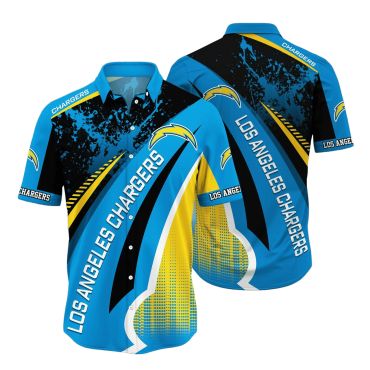 Los Angeles Chargers Lightning Streak Hawaiian - Adult & Kids T-Shirts, Sweatshirts & Hoodies apparel design preview 1