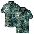 Oakland Athletics Tribal Patchwork Hawaiian - Adult & Kids T-Shirts, Sweatshirts & Hoodies apparel design preview 1