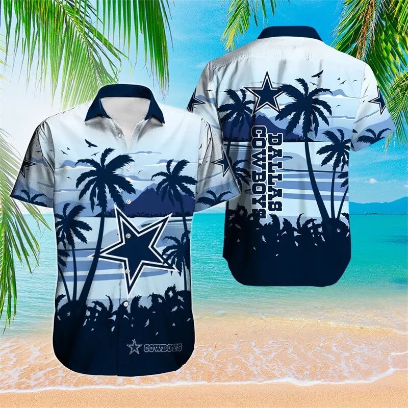 Dallas Cowboys Hawaiian Horizon Palms Design 835831 - Adult & Kids T-Shirts, Sweatshirts & Hoodies apparel design preview 1