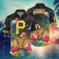 Pittsburgh Pirates Flamingo Paradise Hawaiian - Adult & Kids T-Shirts, Sweatshirts & Hoodies apparel design preview 1