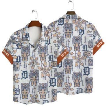 Detroit Tigers Tiki Floral Hawaiian - Adult & Kids T-Shirts, Sweatshirts & Hoodies apparel design preview 1