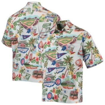 Chicago Cubs Wrigley Field Tropical Vibes Hawaiian - Adult & Kids T-Shirts, Sweatshirts & Hoodies apparel design preview 1