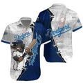 Los Angeles Dodgers Mascot Bat Swing Hawaiian - Adult & Kids T-Shirts, Sweatshirts & Hoodies apparel design preview 1
