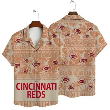 Cincinnati Reds Tribal Sunset Hawaiian - Adult & Kids T-Shirts, Sweatshirts & Hoodies apparel design preview 1