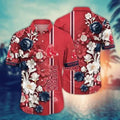 Boston Red Sox Elegant Floral Stripe Hawaiian - Adult & Kids T-Shirts, Sweatshirts & Hoodies apparel design preview 1
