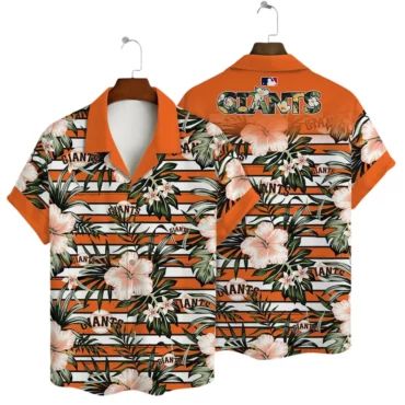 San Francisco Giants Tropical Stripe Hawaiian - Adult & Kids T-Shirts, Sweatshirts & Hoodies apparel design preview 1