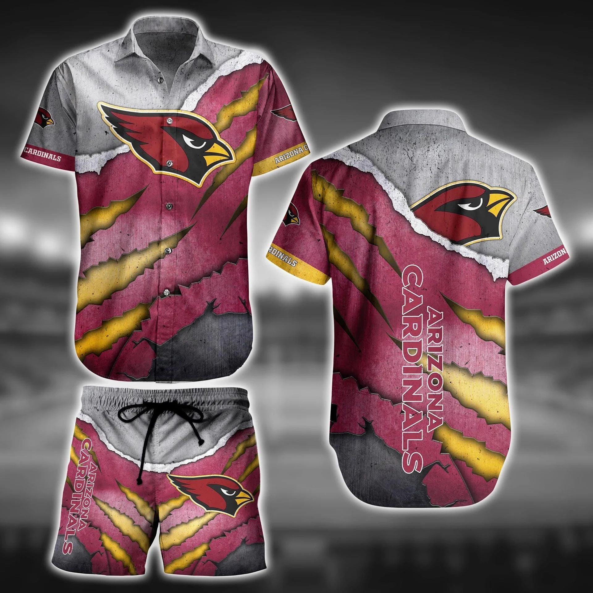 Arizona Cardinals Hawaiian Claw Strike Design 761005 - Adult & Kids T-Shirts, Sweatshirts & Hoodies apparel design preview 1