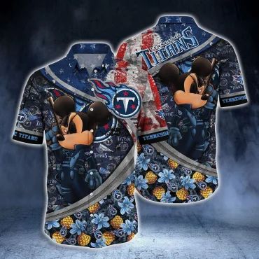 Tennessee Titans Floral Luxe Hawaiian - Adult & Kids T-Shirts, Sweatshirts & Hoodies apparel design preview 1