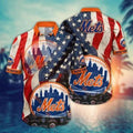 New York Mets American Flag Hawaiian - Adult & Kids T-Shirts, Sweatshirts & Hoodies apparel design preview 1