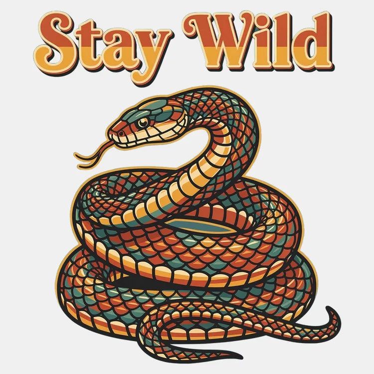 Stay Wild Snake Graphic - Adult & Kids T-Shirts, Sweatshirts & Hoodies apparel design preview 1