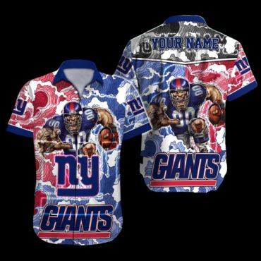 Personalized New York Giants Dynamic Waves Hawaiian - Adult & Kids T-Shirts, Sweatshirts & Hoodies apparel design preview 1