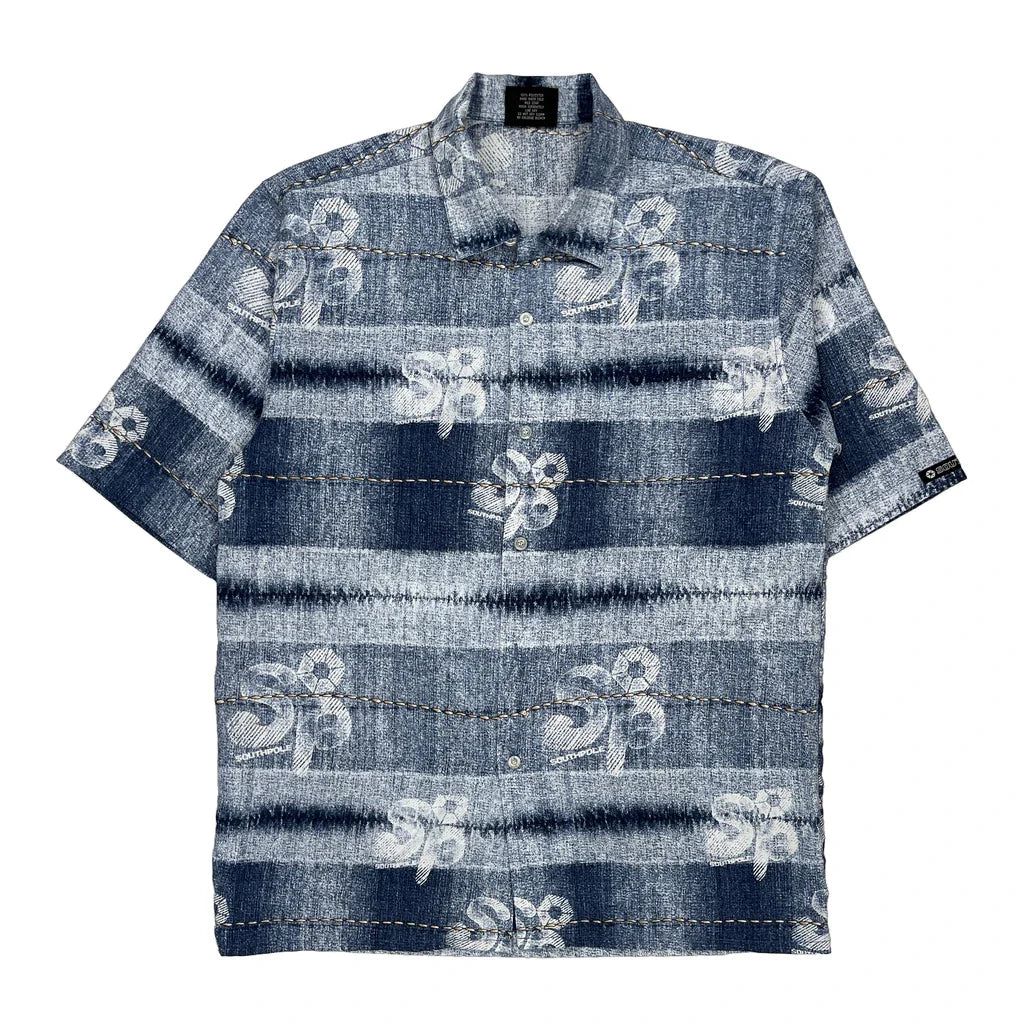 Southpole Floral Hawaiian Medium Blue Polyester - Adult & Kids T-Shirts, Sweatshirts & Hoodies apparel design preview 1