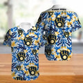 Milwaukee Brewers Blue Breeze Hawaiian - Adult & Kids T-Shirts, Sweatshirts & Hoodies apparel design preview 1